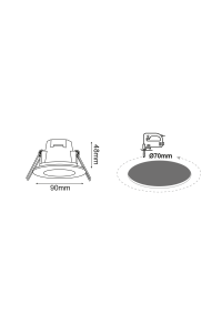LED SPOT IP65 N.M. ROUND 5W 4.000K 230V AC 410Lm 120° Ra80