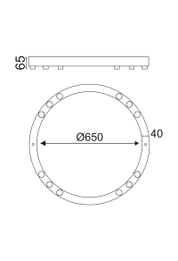 ПЛАФОН ACA LIGHTING / NETTO CEILING F/S LED 36W COB WHITE ALUMINUM 3000K 3240LM D65XH6.5CM MAGNETO
