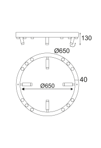 ПЛАФОН ЛЕД 48W СОВ ЧЕРНО МЕТАЛНО 3000К 4320LM D65ΧΗ6,5CM MAGNETO