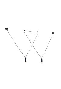 ПОЛИЛЕЙ 2ΧG9 ЧЕРНО МЕТАЛНО 2x D3,6XH13CM КАБЕЛ 4,3M 2HOOKS TERES
