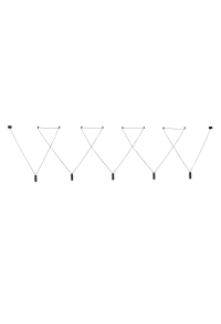 ПОЛИЛЕЙ 5ΧG9 ЧЕРНО МЕТАЛНО 5x D3,6XH13CM КАБЕЛ 11,2M 8HOOKS TERES