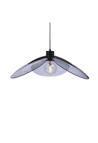 NETTO PENDANT LIGHTING 1ΧE27 TINT GLASS+ BLACK METAL D58XH120CM BLOSSOM