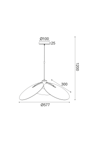NETTO PENDANT LIGHTING 1ΧE27 WHITE GLASS+ SILVER METAL D58XH120CM BLOSSOM