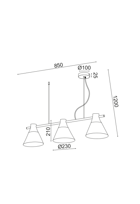 ПОЛИЛЕЙ 3ХЕ27 ЧЕРНО МЕТАЛНО 23Χ85ΧΗ120CM STOCKHOLM