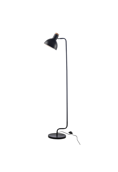 ЛАМПИОН 1ХЕ27 ЧЕРНО МЕТАЛНО + ДЪРВО 30Χ28ΧΗ157CM BLASE
