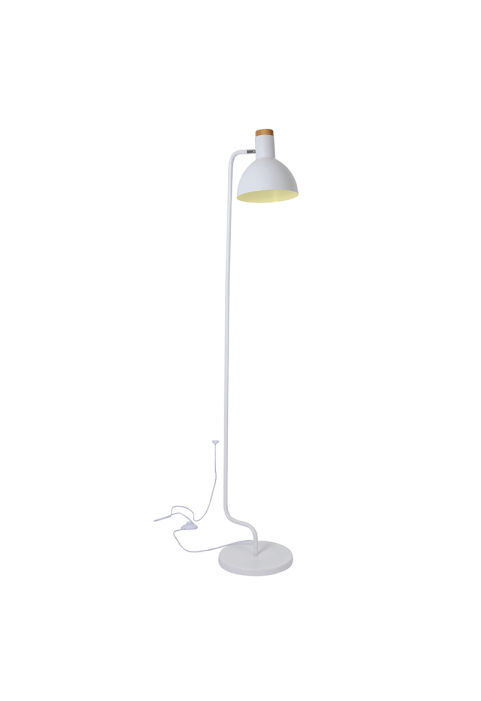 ЛАМПИОН 1ХЕ27 БЯЛО МЕТАЛНО + ДЪРВО 30Χ28ΧΗ157CM BLASE