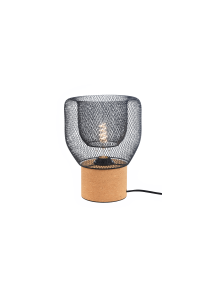 NETTO TABLE LUMINAIRE 1XE27 CORK+ BLACK METALLIC D22XH27CM MARACU