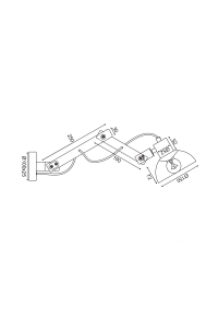 ^PHASHING OUT WALL MOUNTED LUMINAIRE 1XE27 WOOD + WHITE METALLIC 15Χ20Χ65CM MARRON