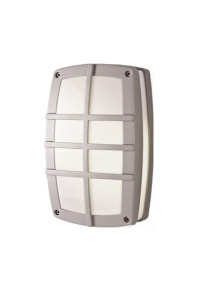 WALL LUMINAIRE Ε27 2Χ18W OPAL WITH GRID