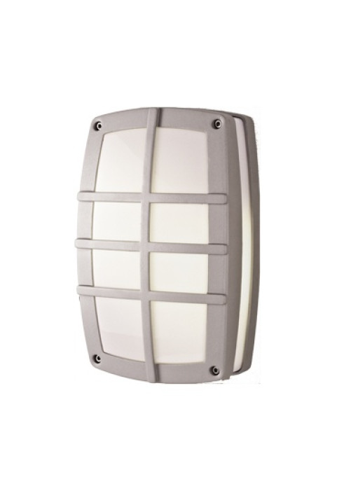 WALL LUMINAIRE Ε27 2Χ18W OPAL WITH GRID
