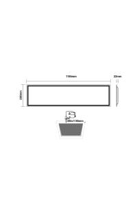 LED PANEL 48W 295X1195X32mm 3000K 4600Lm 230V AC Ra80 