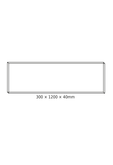 CEILING ALUM FRAME 30x120x4cm FOR PILO LED PANELS (NO SCREWS)