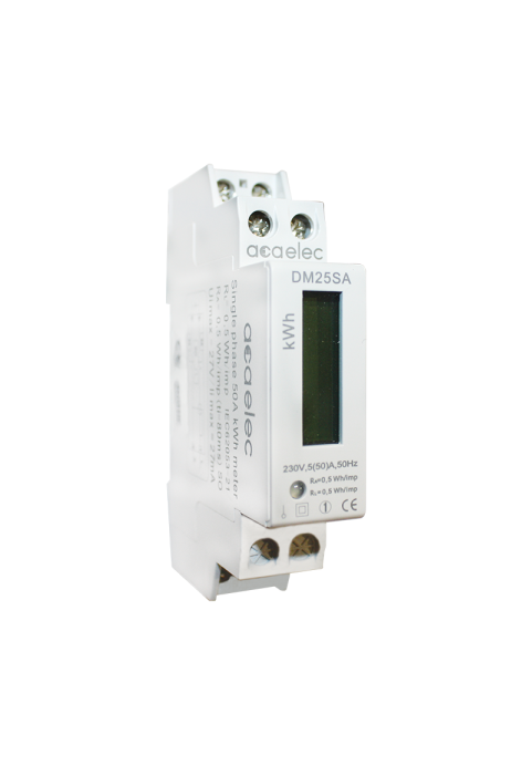 DIN-RAIL ENERGY kWh METER DIGITAL 1P 5(50)A 230VAC 5+1DIG. LCD 1Μ
 