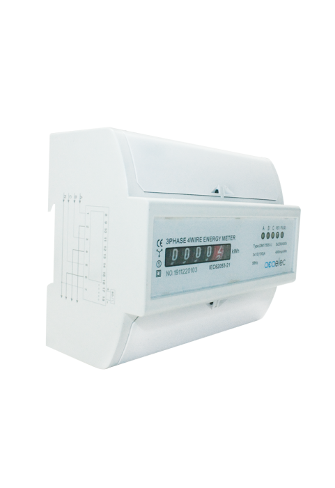 DIN-RAIL ENERGY kWh METER ANALOG 3P+N DIRECT CONECT. 10(100)A 3x230/400VAC 5+1DIG. 7Μ
 