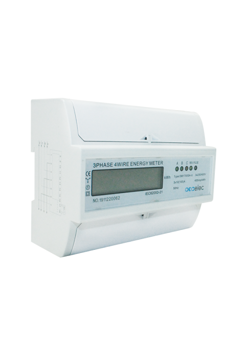 DIN-RAIL ENERGY kWh METER DIGITAL 3P+N DIRECT CONECT. 10(100)A 3x230/400VAC 5+1DIG. LCD 7Μ
 