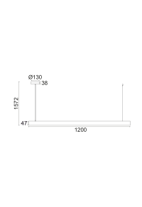 ПЕНДЕЛ LED 15W WOOD 3000K 1440LM D4.7X120XH157CM WOODY