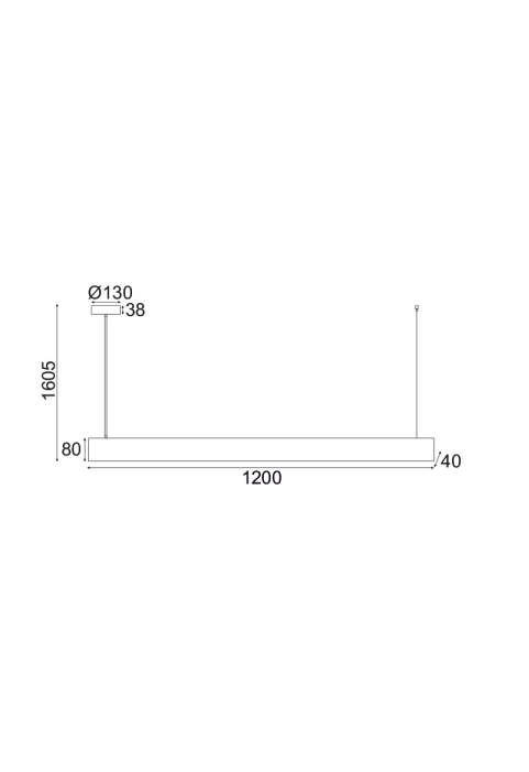 NETTO PENDANT LIGHTING LED 15W WOOD 3000K 1440LM 4X120XH160CM WOODY