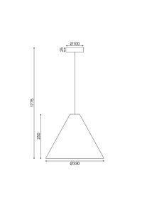 NETTO PENDANT LIGHTING 1X E27 NATURAL WOOD D33XH180CM NAIROBI
