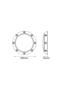 ^LED PLASTIC POOL LUMINAIRE 25W 6000K 2100LM 90° IP68 12V AC/DC