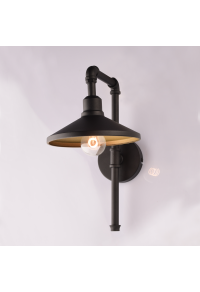АПЛИК 1ΧΕ27 ЧЕРНО+ЗЛАТНО МЕТАЛНО 33Χ22Χ39CM PIPE