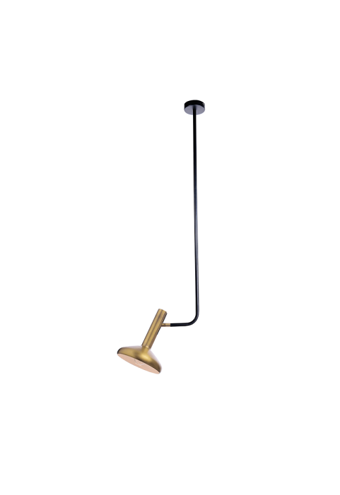ПЕНДЕЛ 1ΧΕ27 МЕСИНГ+ЧЕРНО 33Χ20XΗ120CM SHERLOCK