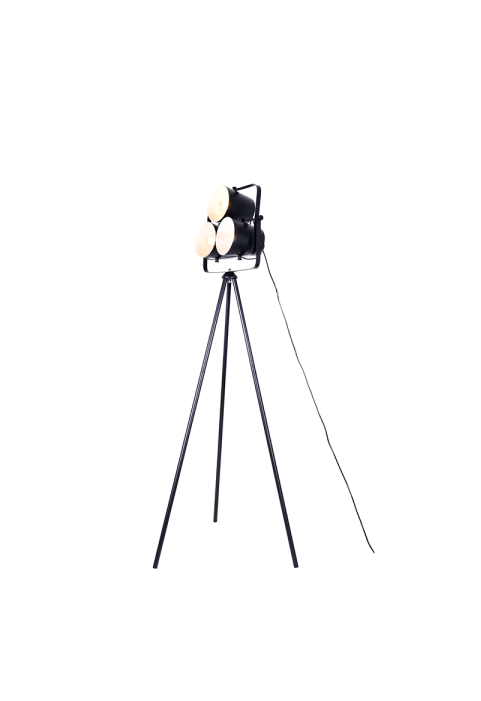 ЛАМПИОН 3ΧΕ27 ЧЕРНО МЕТАЛНО 60Χ60ΧΗ149CM CAMERON