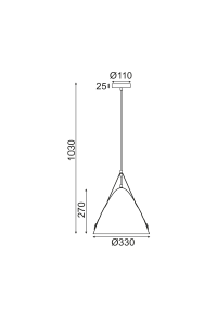 ПЕНДЕЛ 1ΧΕ27 ЧЕРНО МЕТАЛНО+КОЖА D33XH100CM NAOMI