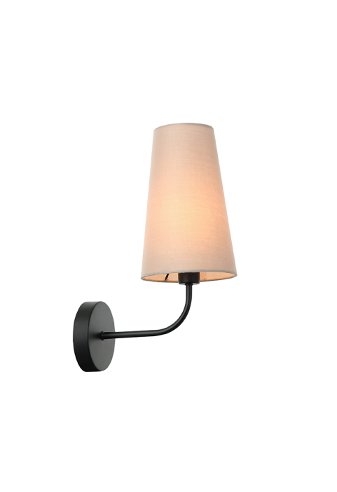 АПЛИК 1ΧΕ14 ЧЕРНО МЕТАЛНО + БЕЗОВО АБАЗУР 22Χ14ΧΗ32CM TUSCAN