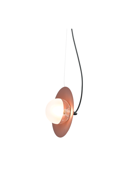 ПЕНДЕЛ 1ΧG9 БРОНЗОВ/ЧЕРНО МЕТАЛНО + СТЪКЛО 14Χ20ΧΗ122CM HYDRA