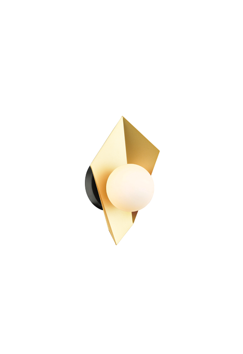 АПЛИК 1ΧG9  ЗЛАТНО/ЧЕРНО МЕТАЛНО + СТЪКЛО 16Χ14Χ28CM POLYGON