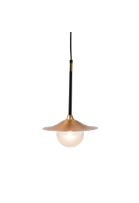 ПЕНДЕЛ 1ΧG9 МЕСИНГ/ЧЕРНО МЕТАЛНО+ СТЪКЛО D20ΧΗ116CM LAYLA