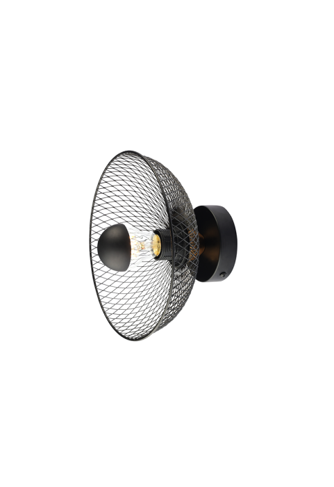 АПЛИК 1ΧΕ27 ЧЕРНО МЕТАЛНО D24Χ12CM KOBE