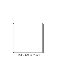 CEILING ALUM FRAME 60x60x6.5cm FOR OTIS*N, ROVE, DEBA & TREGO LED PANELS (WITH SCREWS)