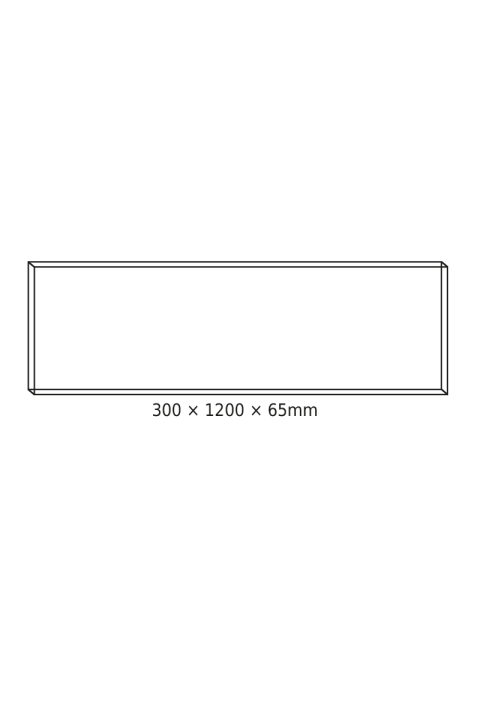CEILING ALUM FRAME 30x120x6.5cm FOR OTIS*N, ROVE, DEBA & TREGO LED PANELS (WITH SCREWS)