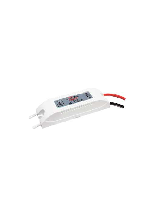 MINI PLASTIC CV LED DRIVER 12W 230V AC-24V DC 0.5A IP20 WITH CABLES