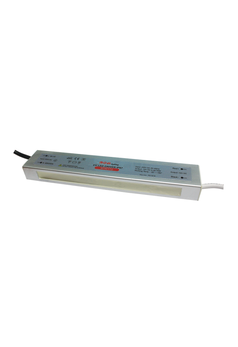 METAL CV LED DRIVER 75W 230V AC-12V DC 6.3A IP67 WITH CABLES