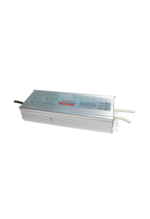 METAL CV LED DRIVER 150W 230V AC-24V DC 6.3A IP67 WITH CABLES