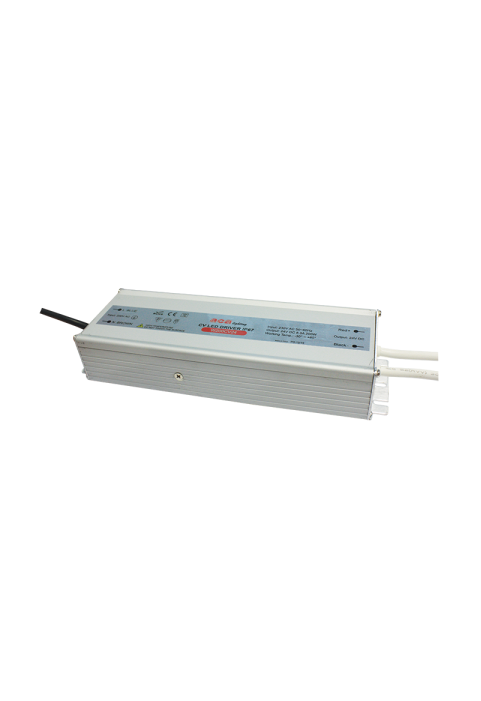 METAL CV LED DRIVER 200W 230V AC-24V DC 8.3A IP67 WITH CABLES