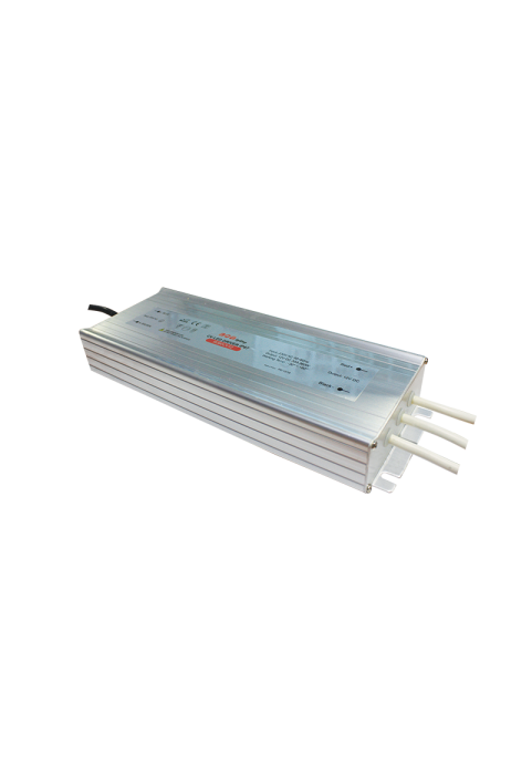 ^METAL CV LED DRIVER 360W 230V AC-12V DC 30A IP67 WITH CABLES