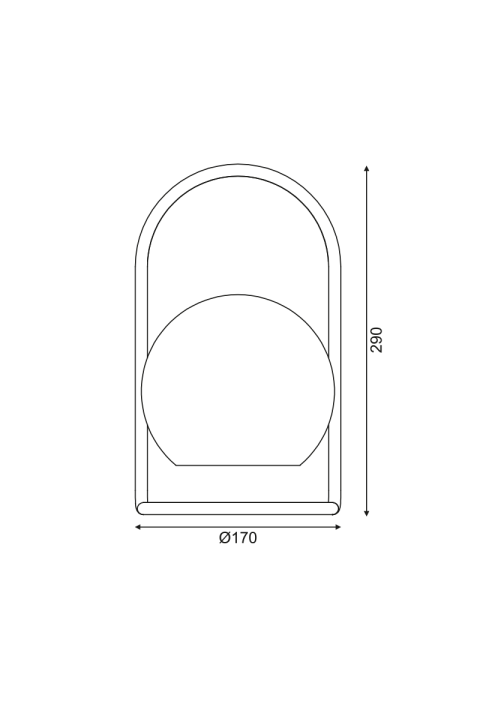 ПОДОВА ЛАМПА ЛЕД 1,2W 3000K IP65 96LM АКРИЛНО ПРЕЗАРЕЖДАЩ С ДИММЕР  D17XH29CM EGG
