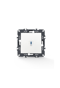 PRIME 1 GANG PUSH BUTTON & LED LAMP SCREWLESS 1P 10A 250VAC IP20 WHITE
