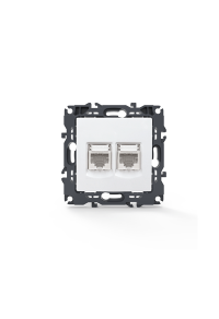 PRIME LAN SOCKET 2xRJ45 CAT6 UTP IP20 WHITE