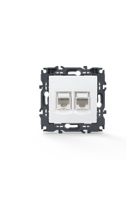 PRIME TELEPHONE SOCKET 1xRJ11 CAT3 IP20 & LAN SOCKET 1xRJ45 CAT6 UTP IP20 WHITE