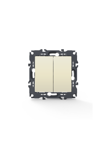 PRIME 2 GANG 1 WAY SWITCH SCREWLESS 1+1P 10AX 250VAC IP20 IVORY