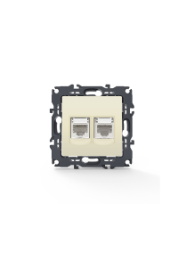 PRIME TELEPHONE SOCKET 1xRJ11 CAT3 IP20 & LAN SOCKET 1xRJ45 CAT6 UTP IP20 IVORY