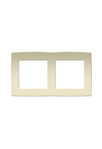PRIME 2 GANG FRAME IP20 IVORY