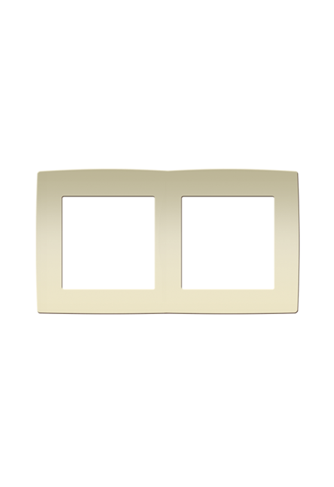 PRIME 2 GANG FRAME IP20 IVORY