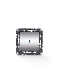 PRIME 1 GANG 2 WAY SWITCH & LED CONTROL LAMP (ON-ON) SCREWLESS 1P 10AX 250VAC IP20 MATT ALUMINUM