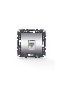 PRIME TELEPHONE SOCKET 1xRJ11 CAT3 IP20 MATT ALUMINUM