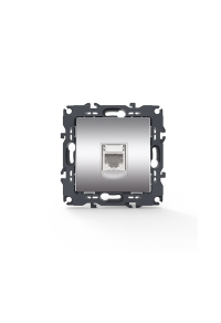 PRIME LAN SOCKET 1xRJ45 CAT6 UTP IP20 MATT ALUMINUM